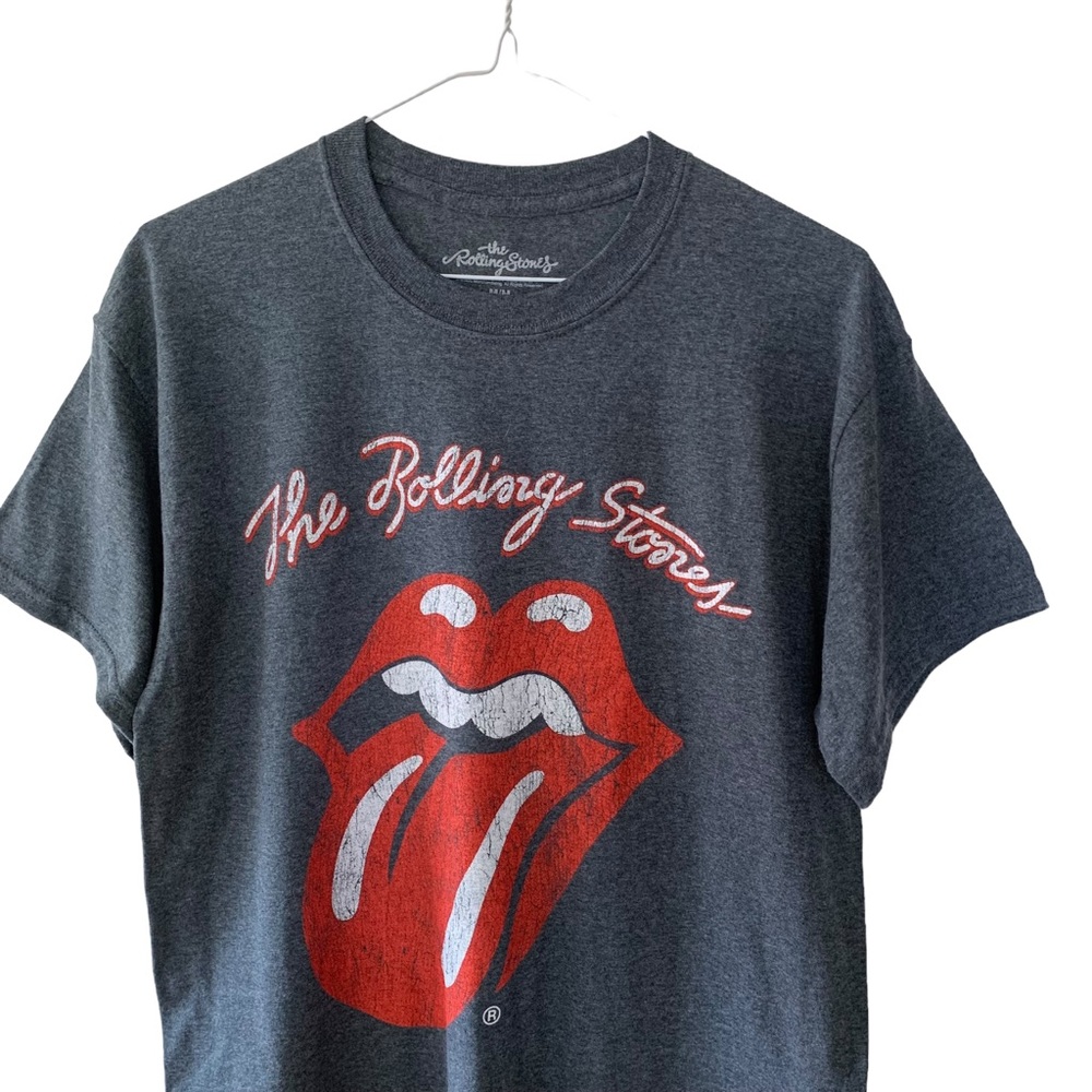 NEW Rolling Stones Sticky Fingers Grey Graphic T Shirt Size XL Rocker Chic - Picture 3 of 6